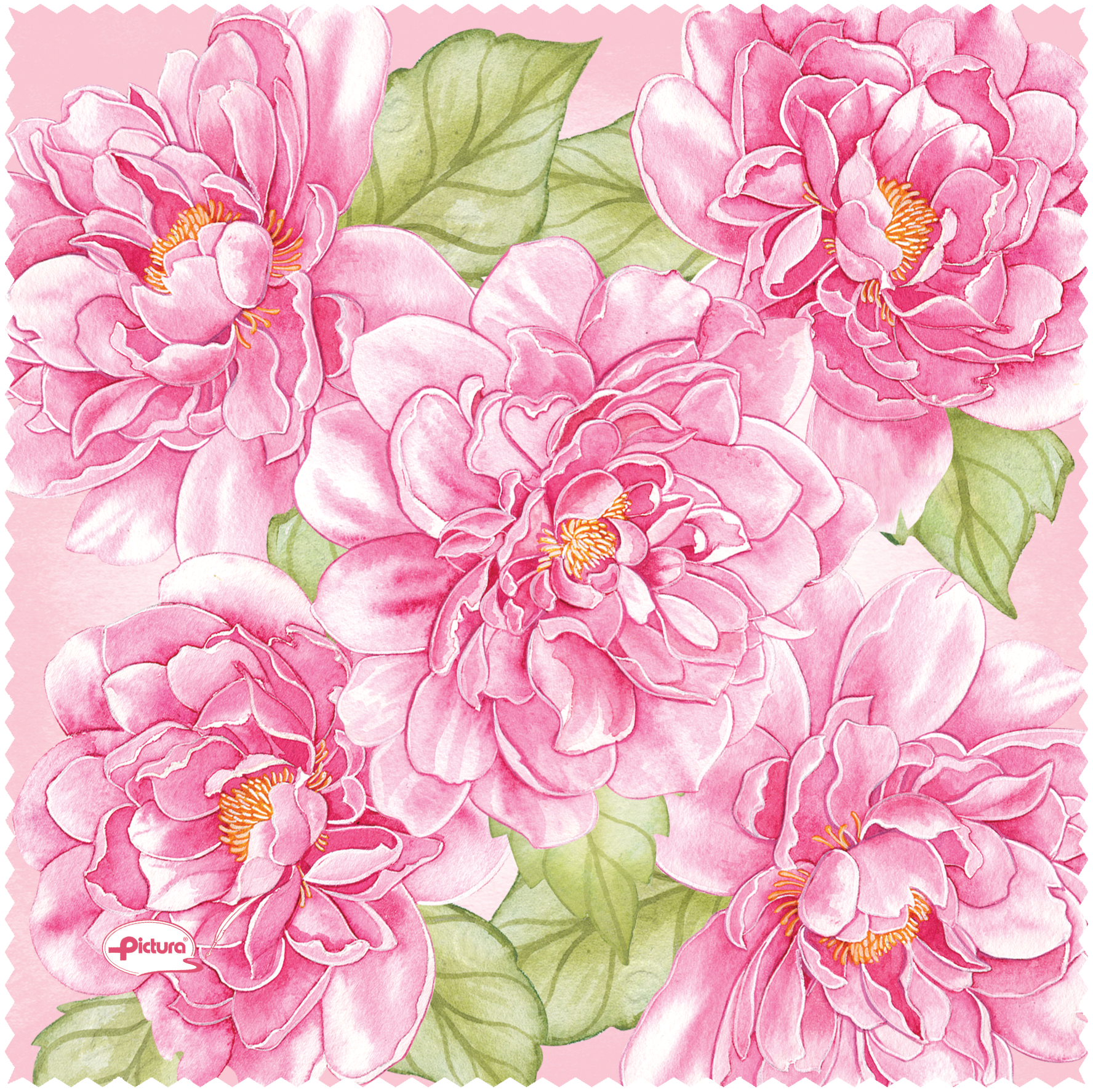 Pink Flowers and Butterflies Sienna's Gard Smart Cloth - Cardmore